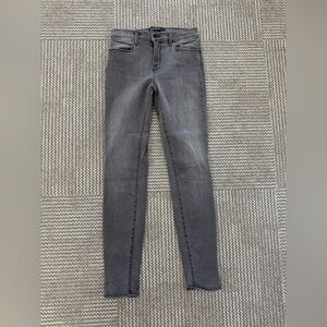 J Brand Super Skinny Stretch Jeans in Night Bird Grey/Black, size 27